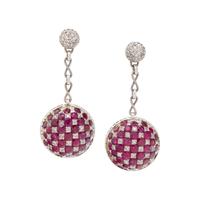 RUBY AND DIAMOND EARRINGS