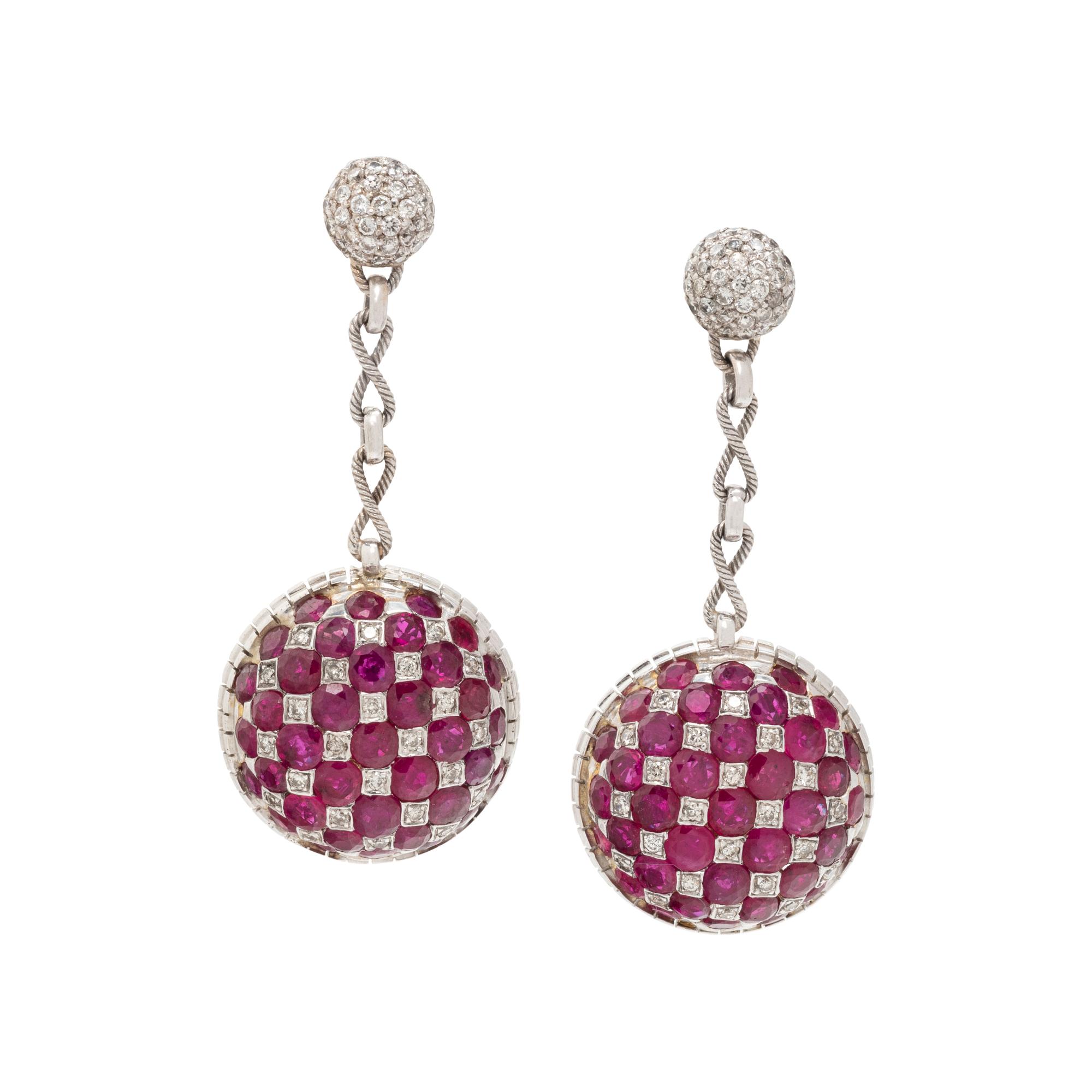 RUBY AND DIAMOND EARRINGS