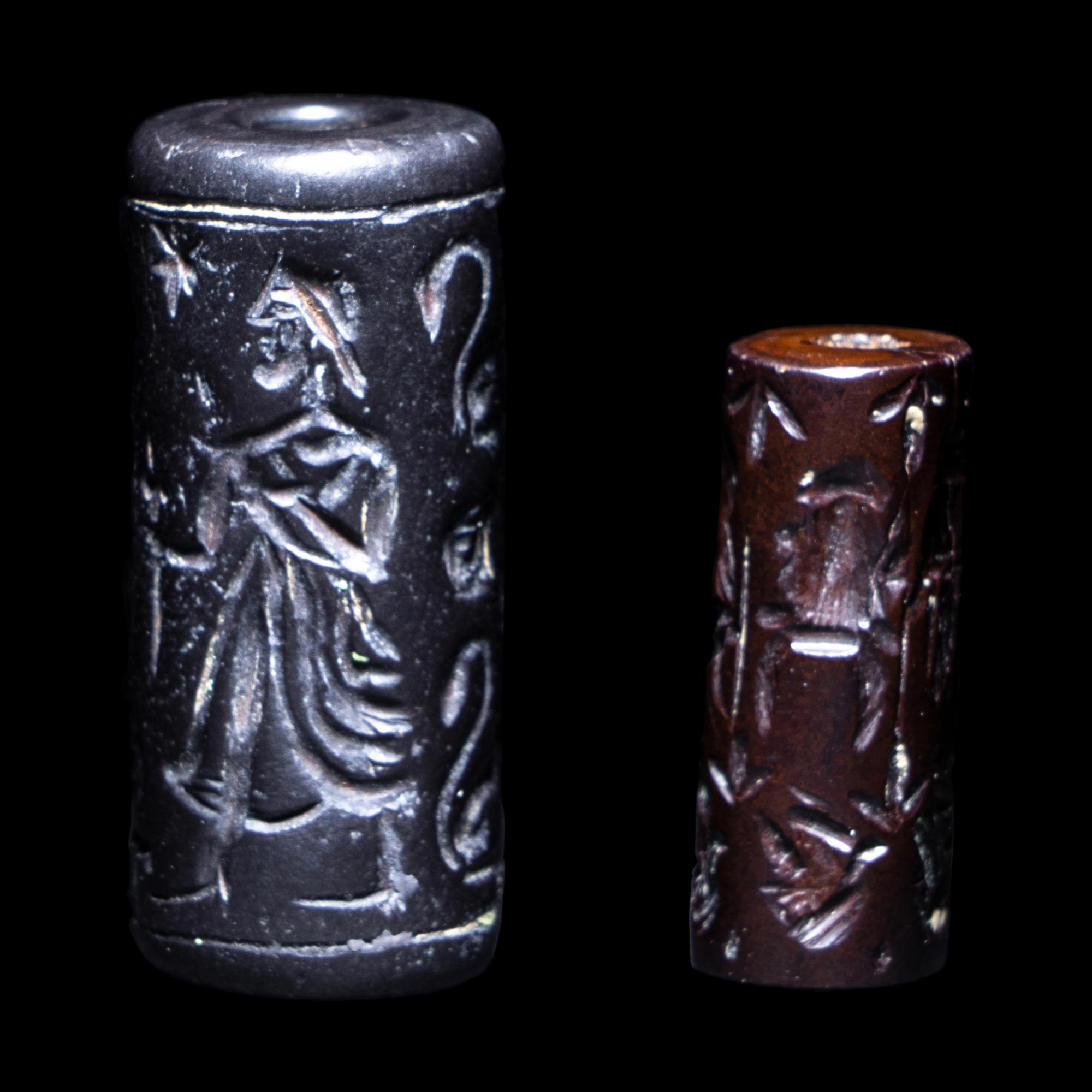 Two Mesopotamian Style Cylinder Seals