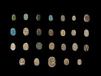 Twenty-Six Egyptian Faience and Steatite Scarabs