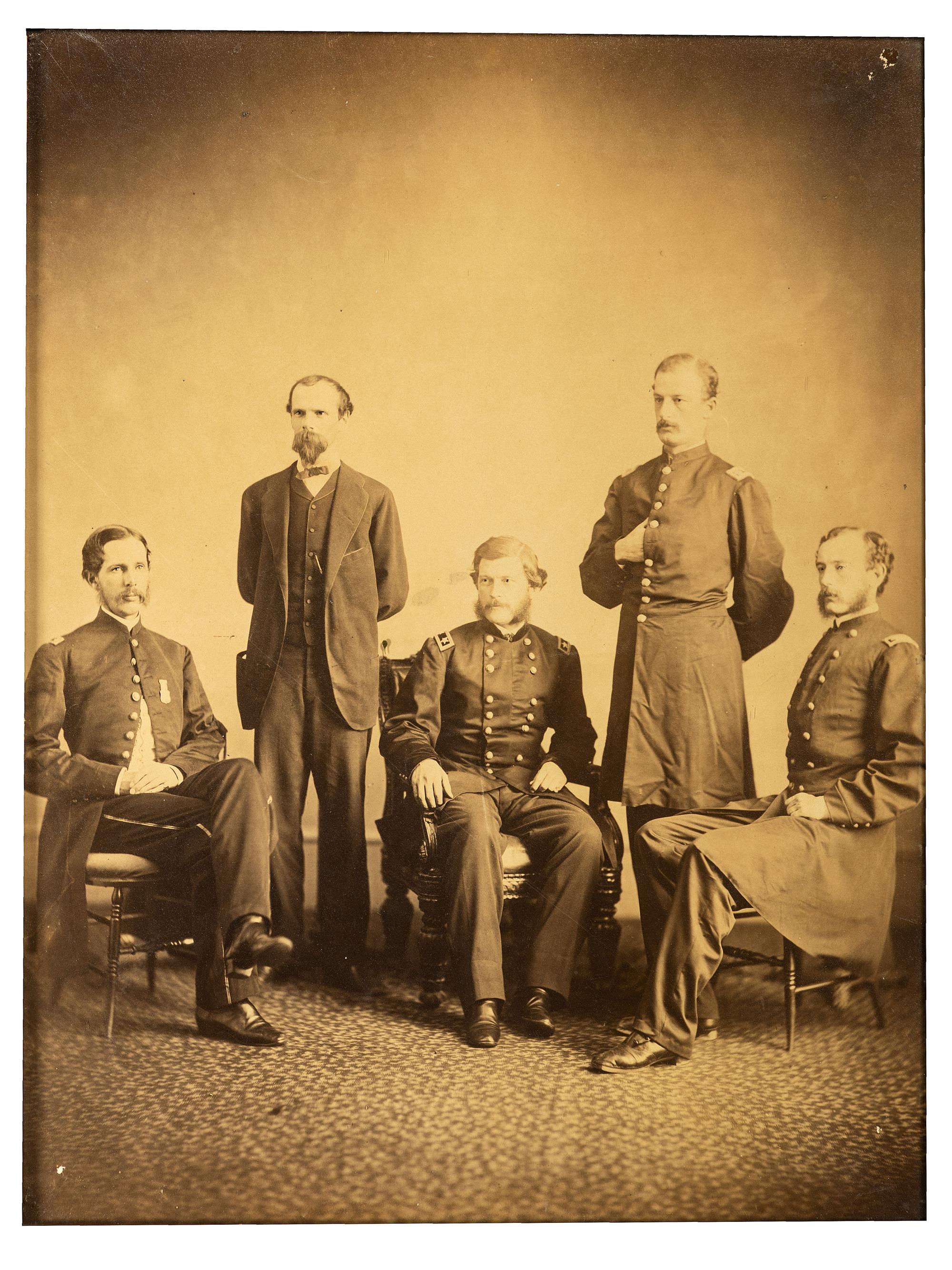 [CIVIL WAR]. A collection of items identified to General James Lyman Van Buren, incl. US Model 1860 Light Cavalry saber, buff saber belt, shoulder straps, insignia, and photographs.