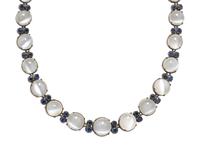 MOONSTONE AND SAPPHIRE NECKLACE