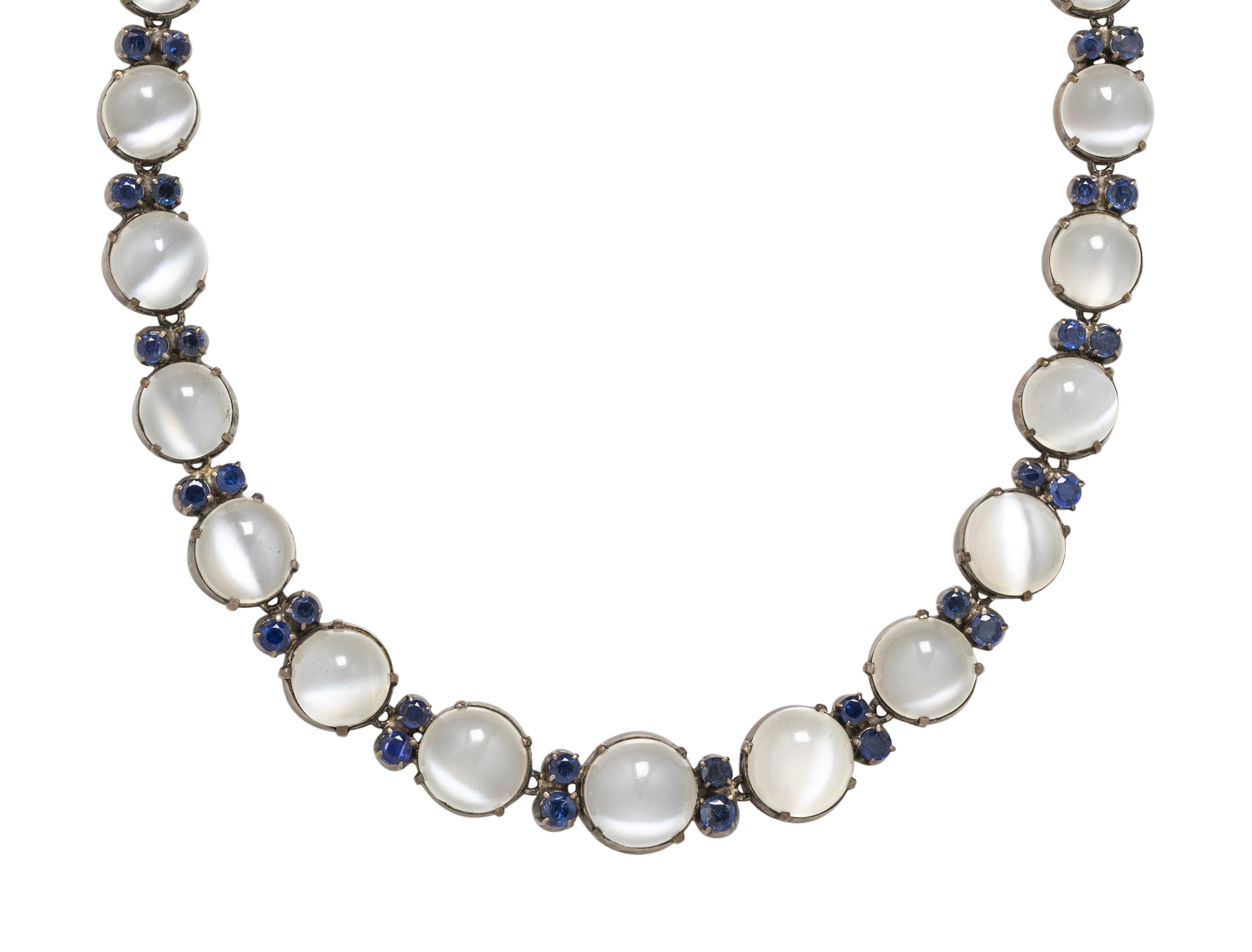 MOONSTONE AND SAPPHIRE NECKLACE