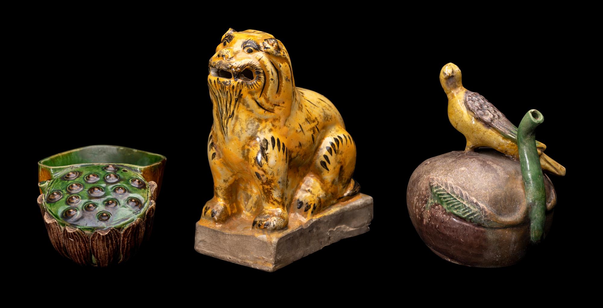 Three Chinese Porcelain Scholar's Objects