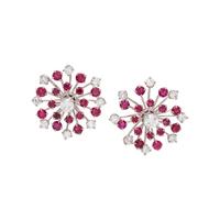 DIAMOND AND RUBY EARRINGS