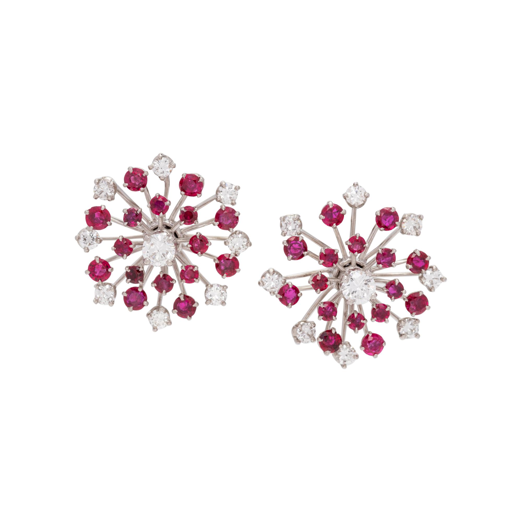 DIAMOND AND RUBY EARRINGS