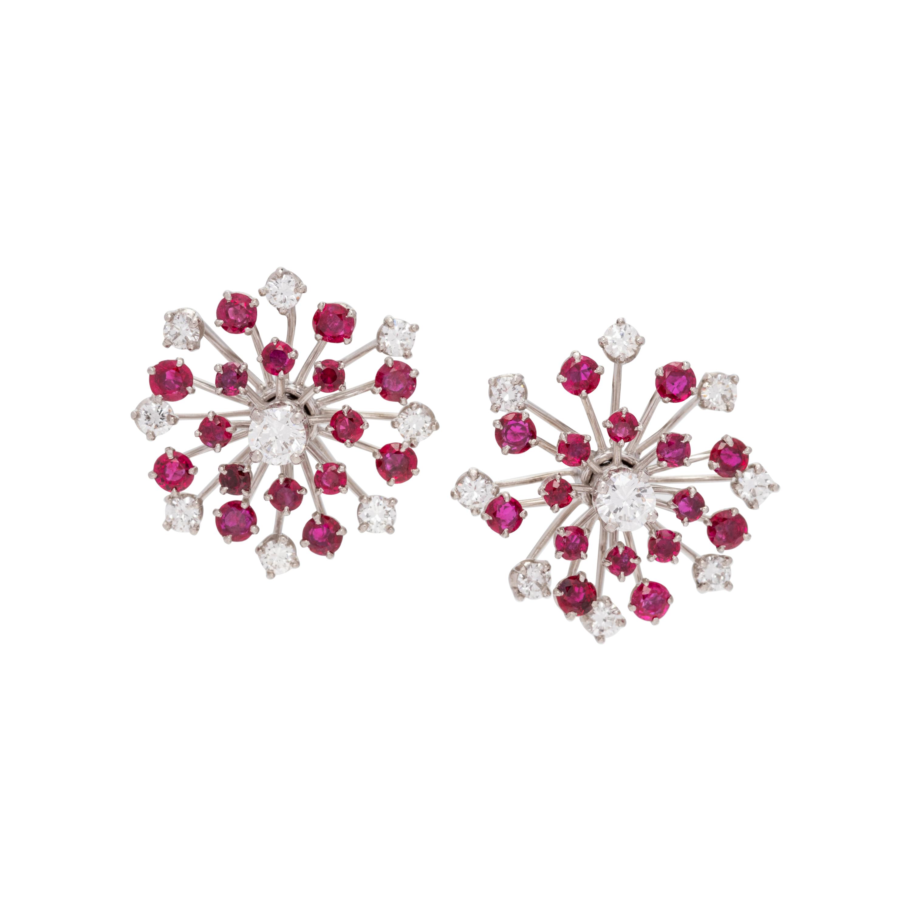 DIAMOND AND RUBY EARRINGS