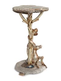 A Painted and Parcel-Gilt "Grotto" Table