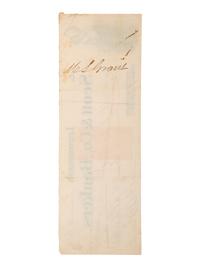 [GRANT, U.S. (1822-1885)]. Check made out to U.S. Grant. Leavenworth, KS, 10 June 1872.