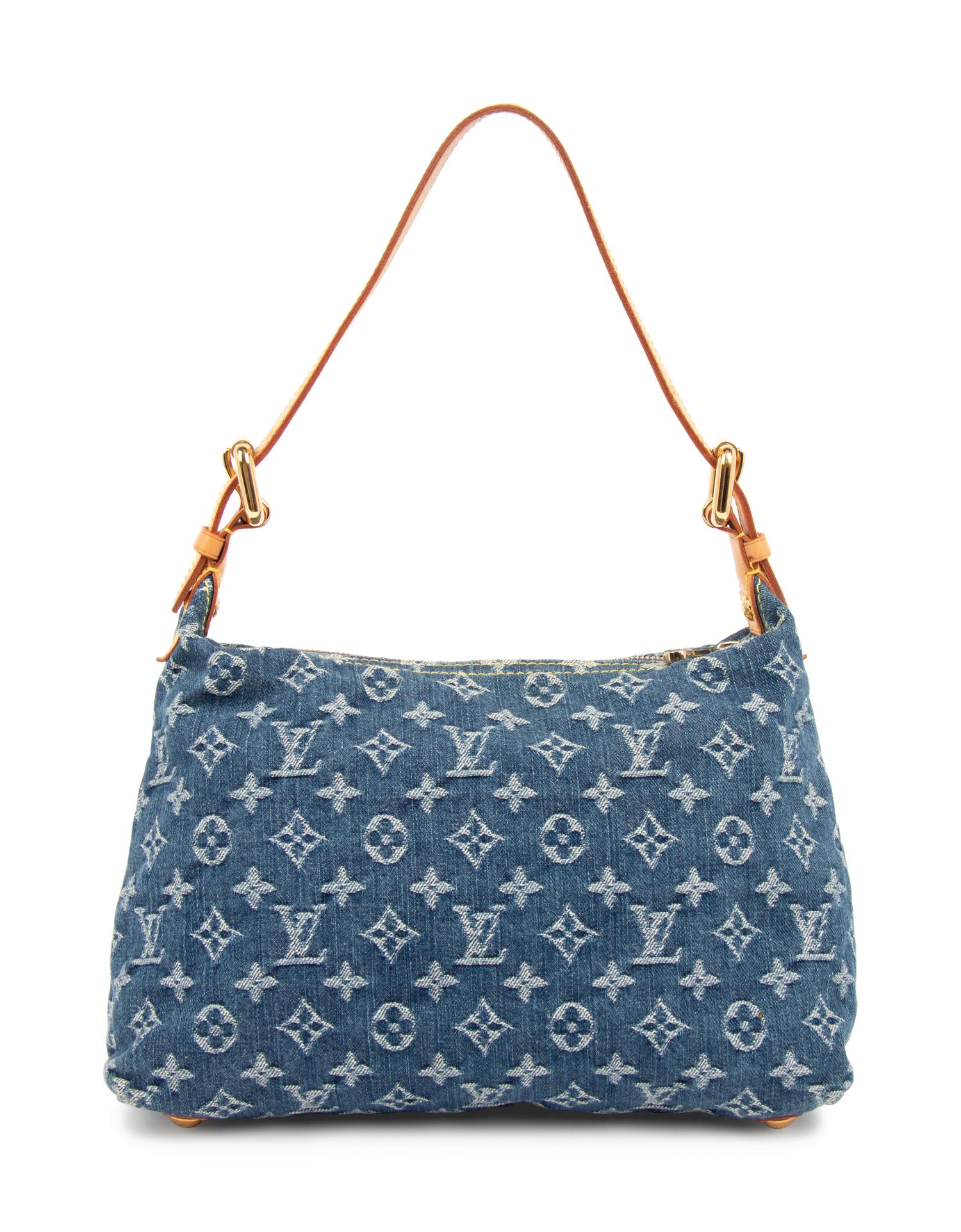 Louis Vuitton Blue Denim Monogram Baggy PM, 2005