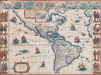 [MAPS & ATLASES]. BLAEU, Willem (1571-1638) -- BLAEU, Jan (1596-1673). Americae nova Tabula . [Amsterdam, ca 1635 or later].