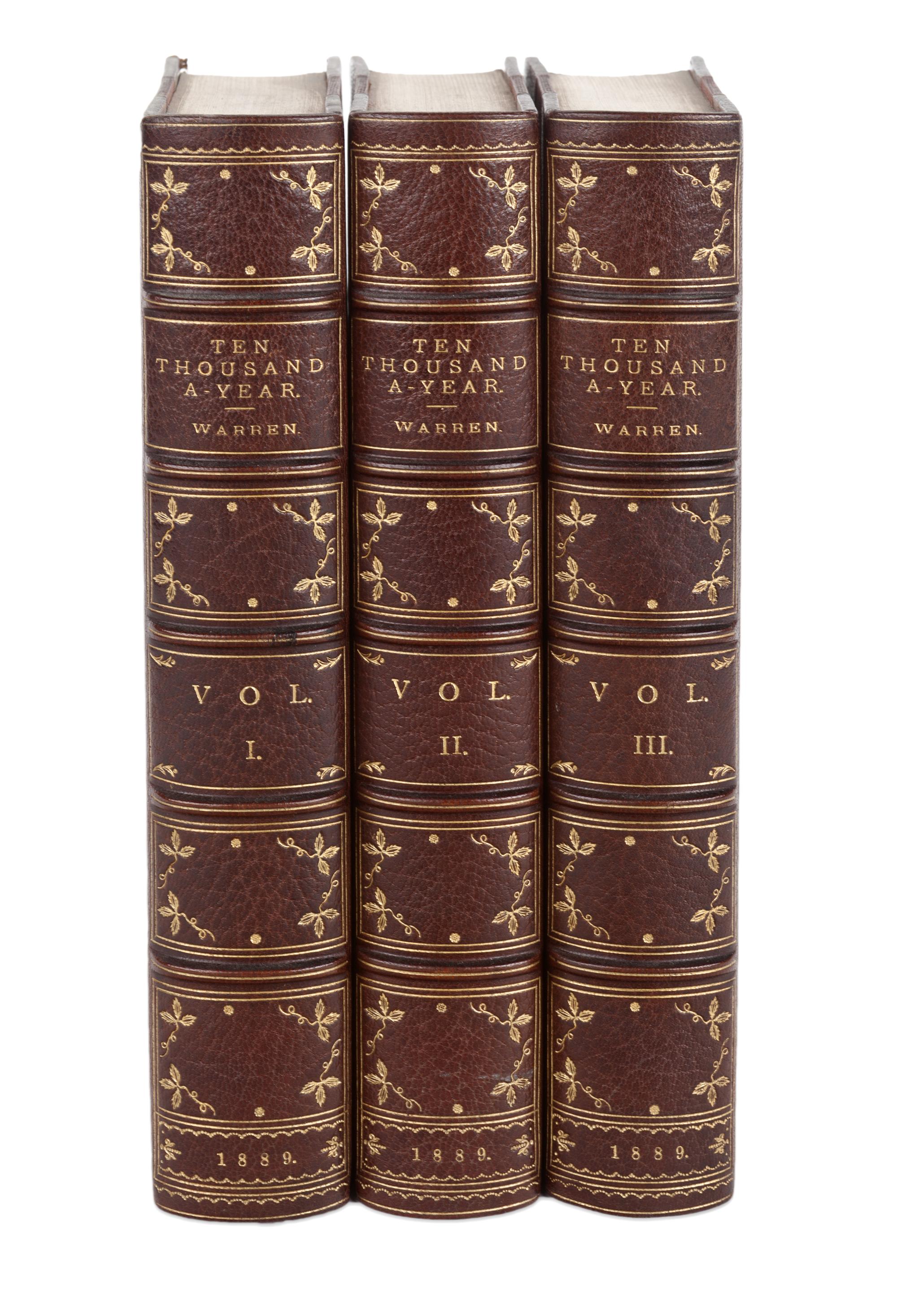 WARREN, Samuel (1807-1877). Ten Thousand a Year . Boston: Little, Brown & Co., 1841.