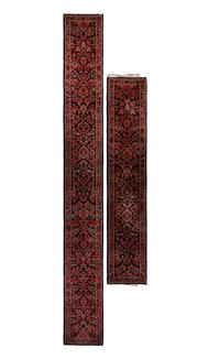 Two Sarouk Wool Runners