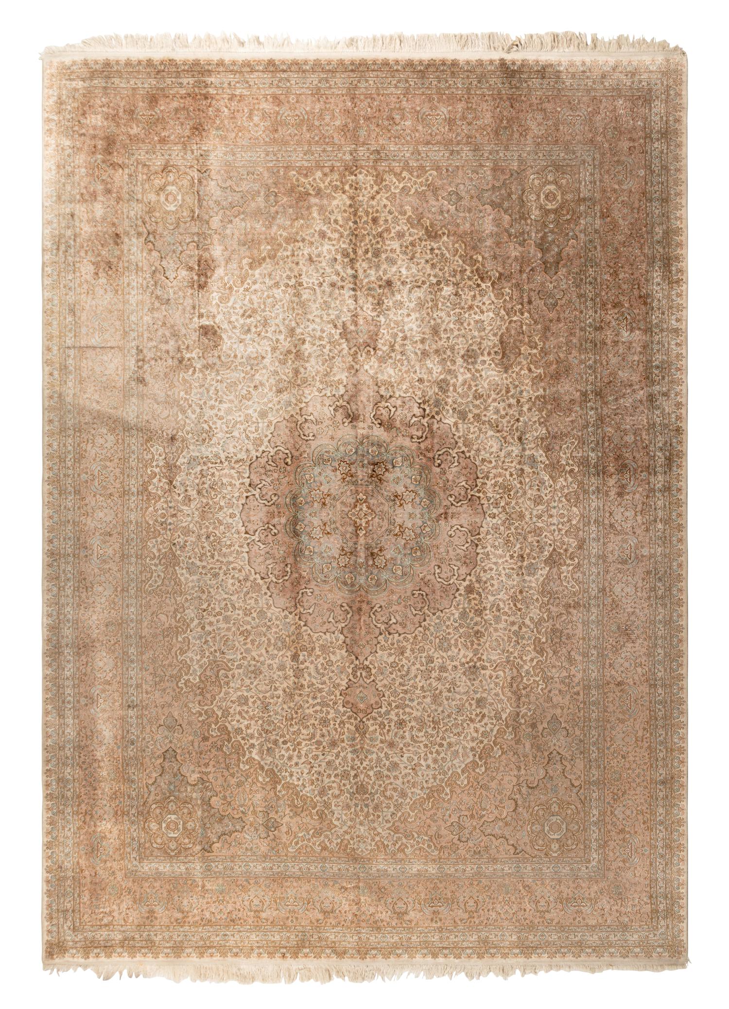 A Kirman Silk Carpet