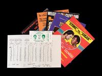 A Group of Sugar Ray Leonard, Thomas Hearns and Roberto Duran On Site Boxing Programs, Tickets and Press Passes,