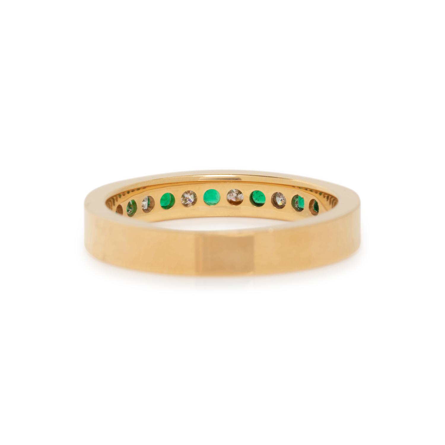 DIAMOND AND EMERALD BAND