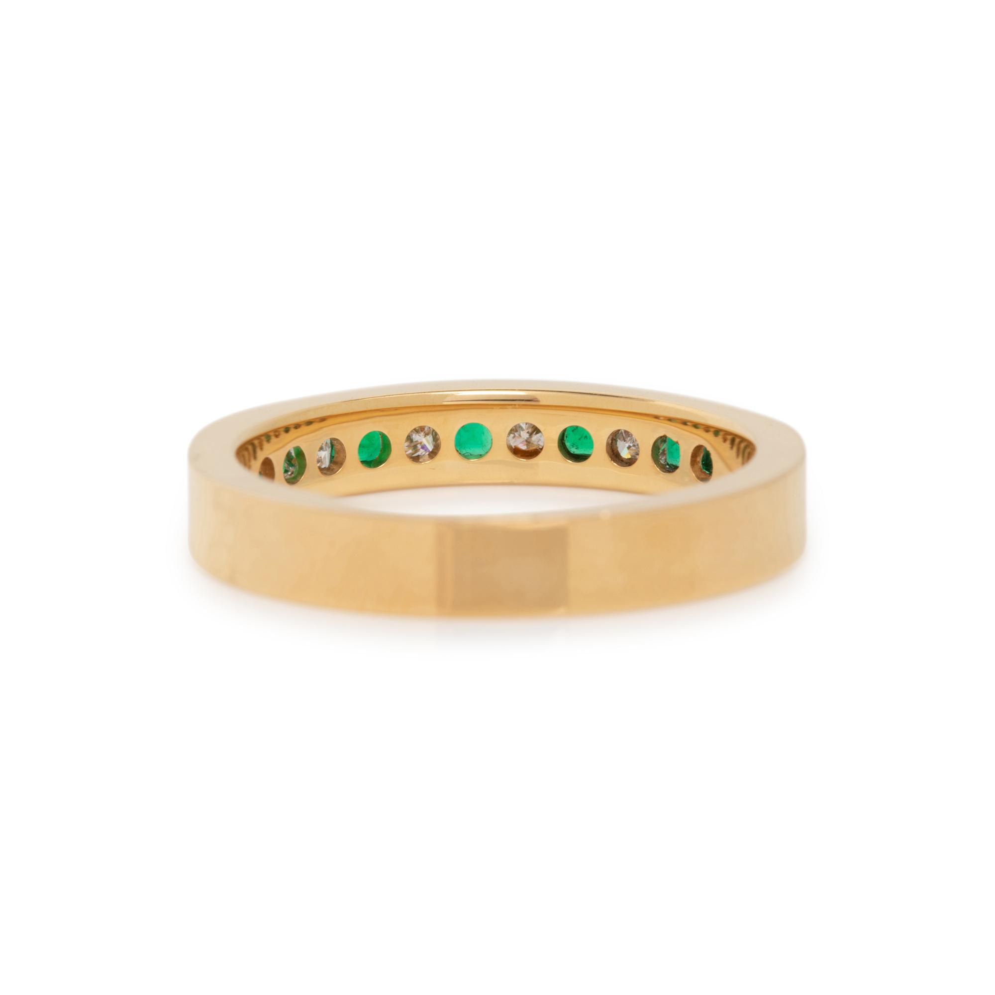 DIAMOND AND EMERALD BAND