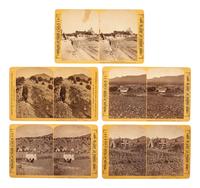 [WESTERN AMERICANA]. BROWN, W. Henry (1844-1886). Group of 5 stereoviews. Santa Fe, New Mexico: Bennett & Brown, ca 1870s-1880s.