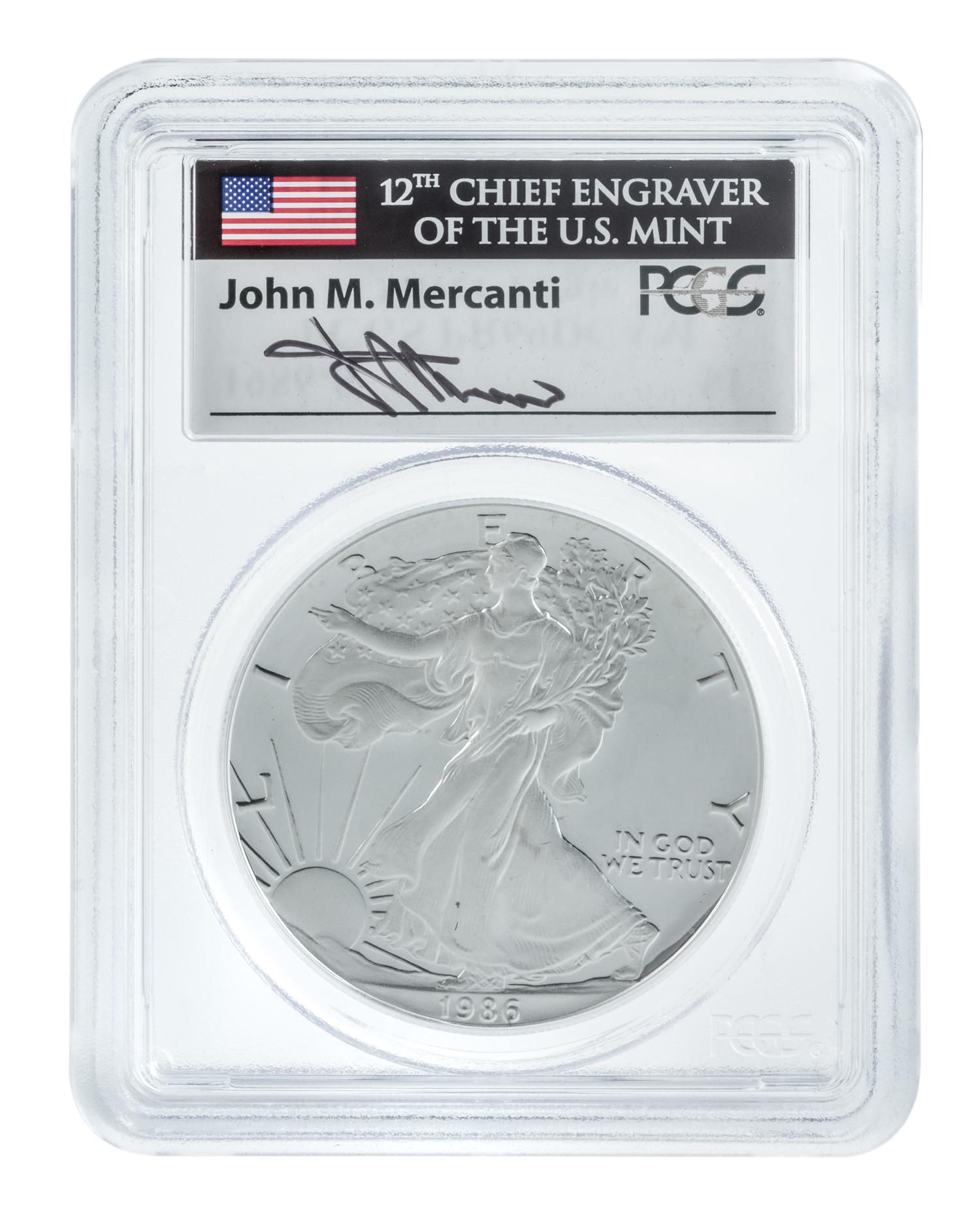 A United States 1986-S Silver Eagle $1 Proof
