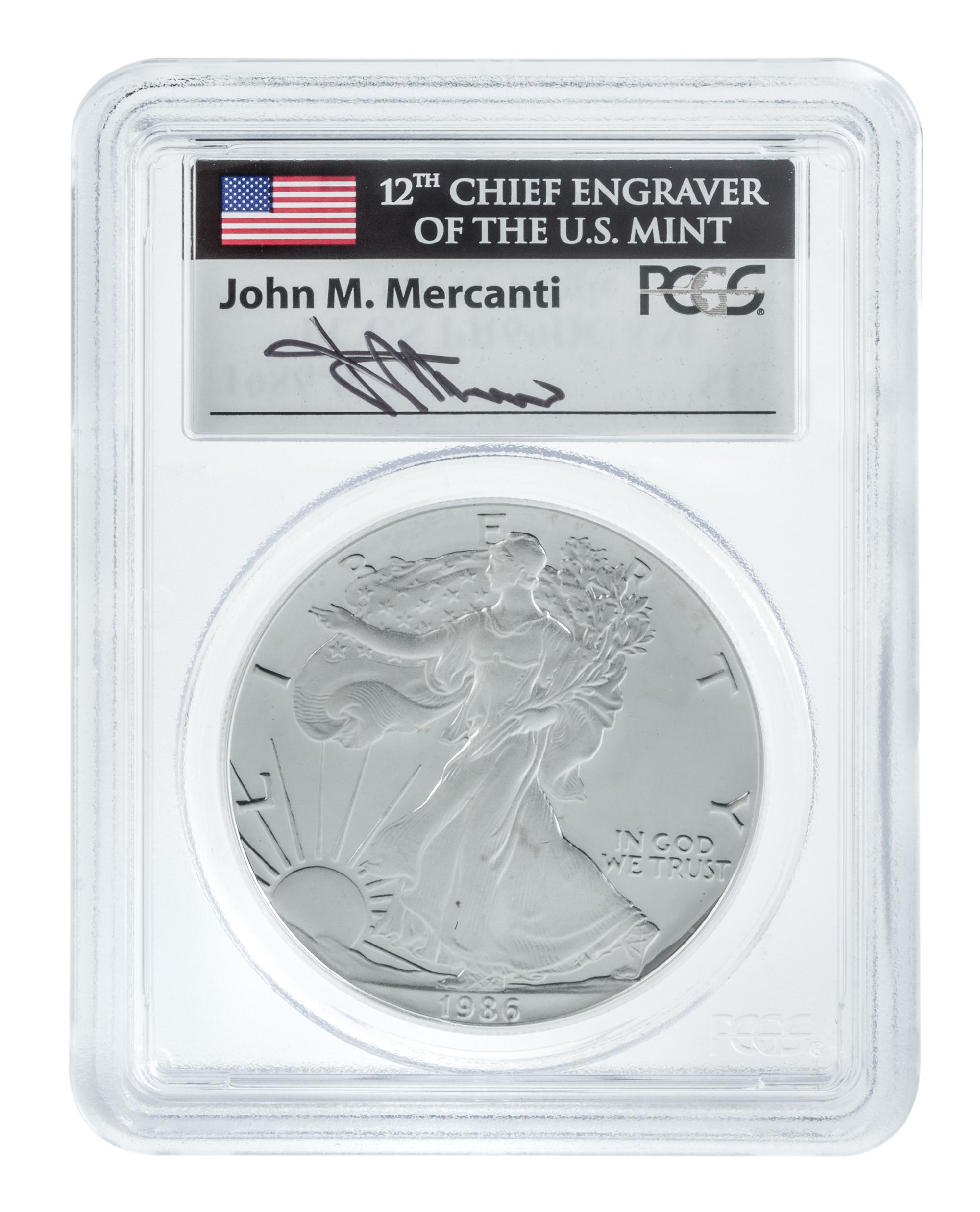 A United States 1986-S Silver Eagle $1 Proof