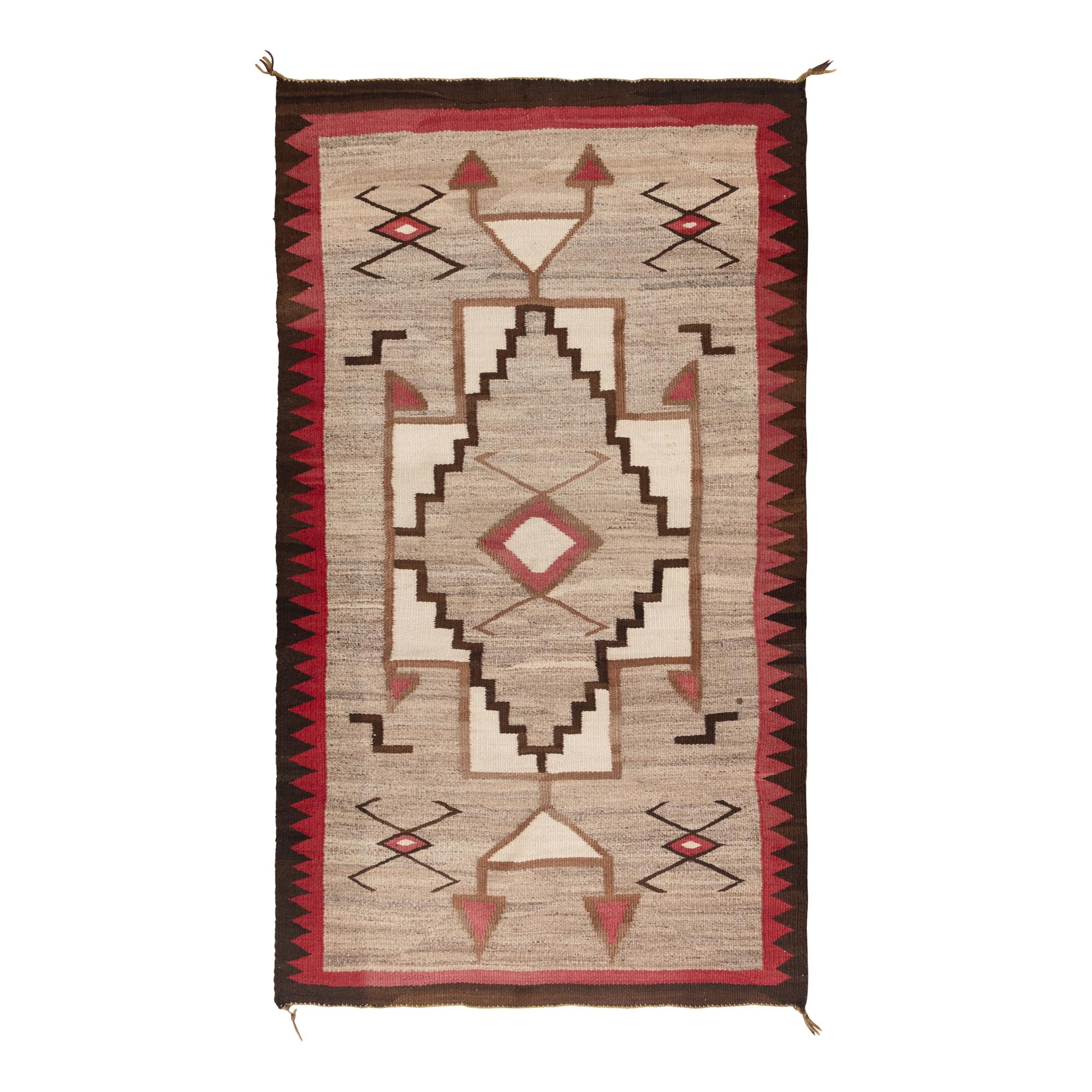 Navajo Modified Storm Pattern Weaving [Rug]
