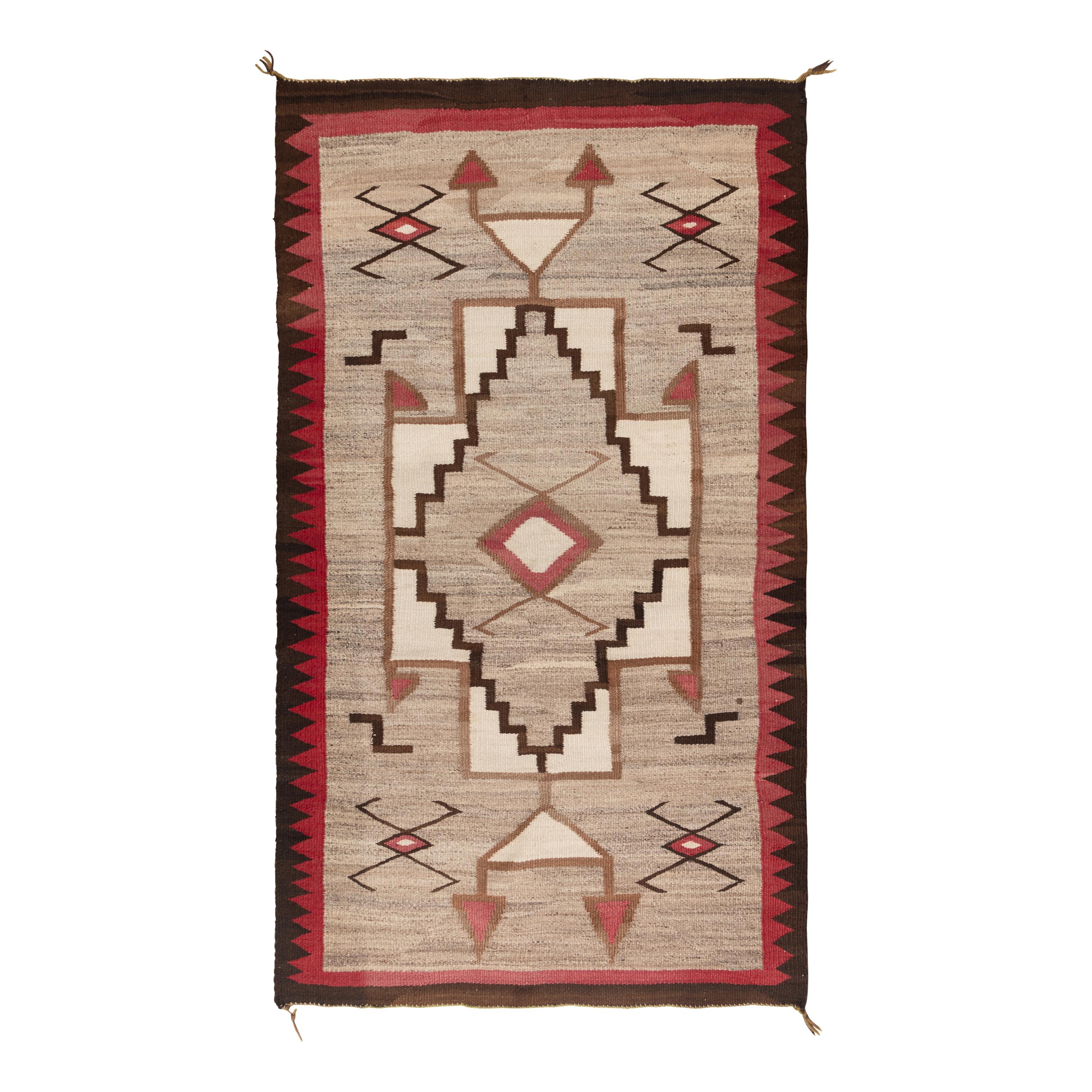 Navajo Modified Storm Pattern Weaving [Rug]