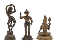 Three Indian Bronze Figures