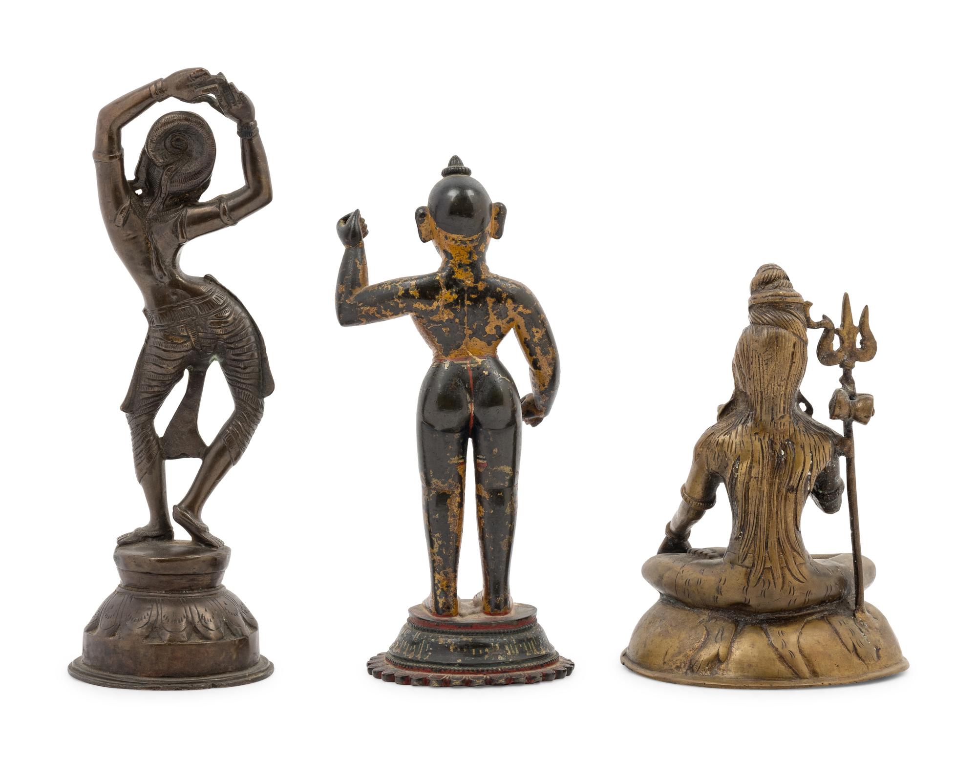 Three Indian Bronze Figures
