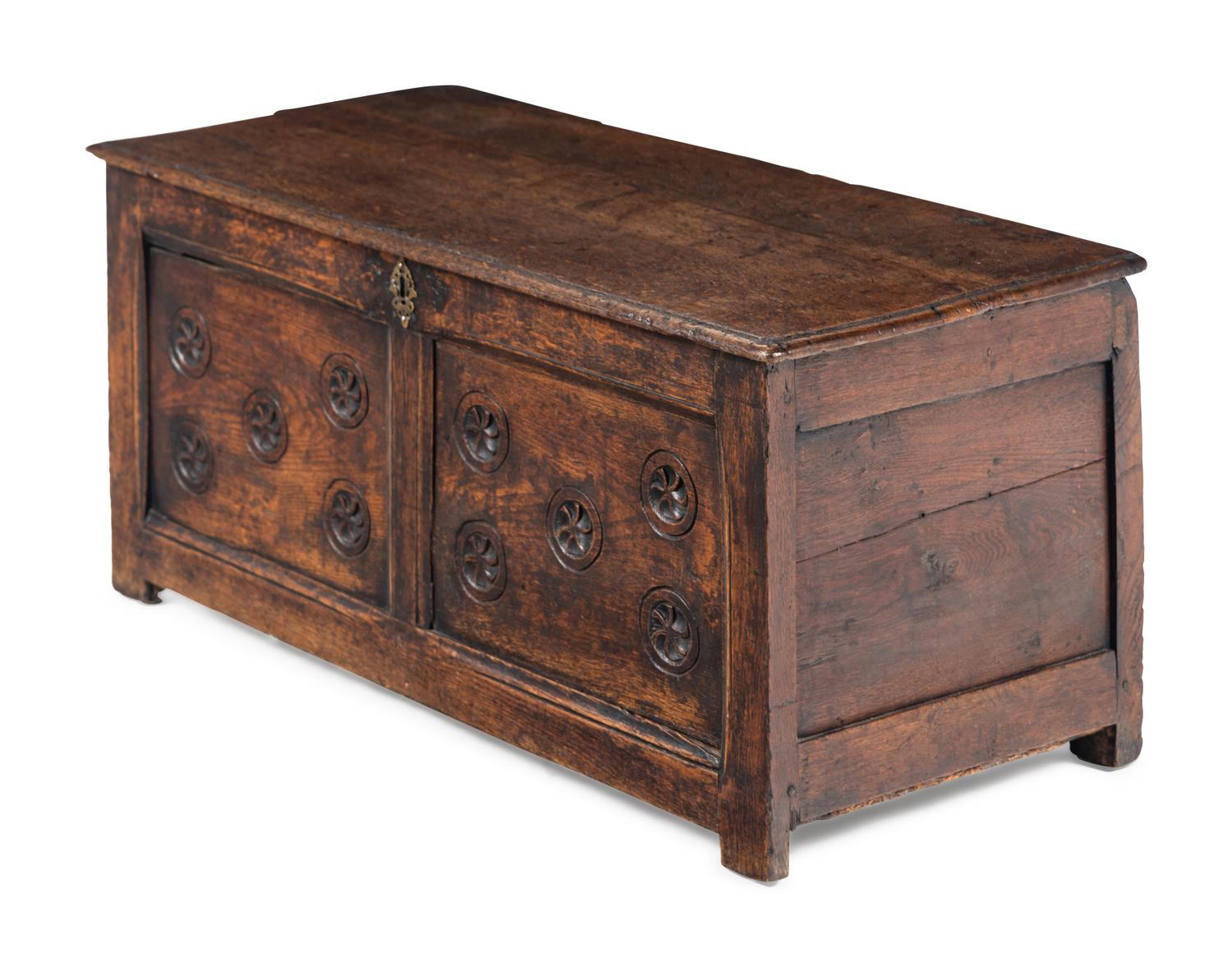 A Charles II Oak Coffer