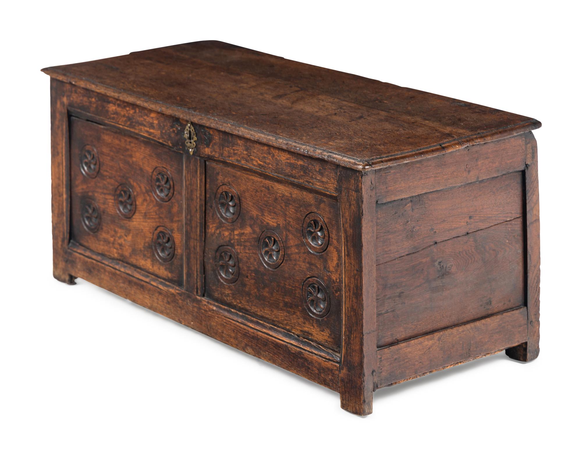 A Charles II Oak Coffer