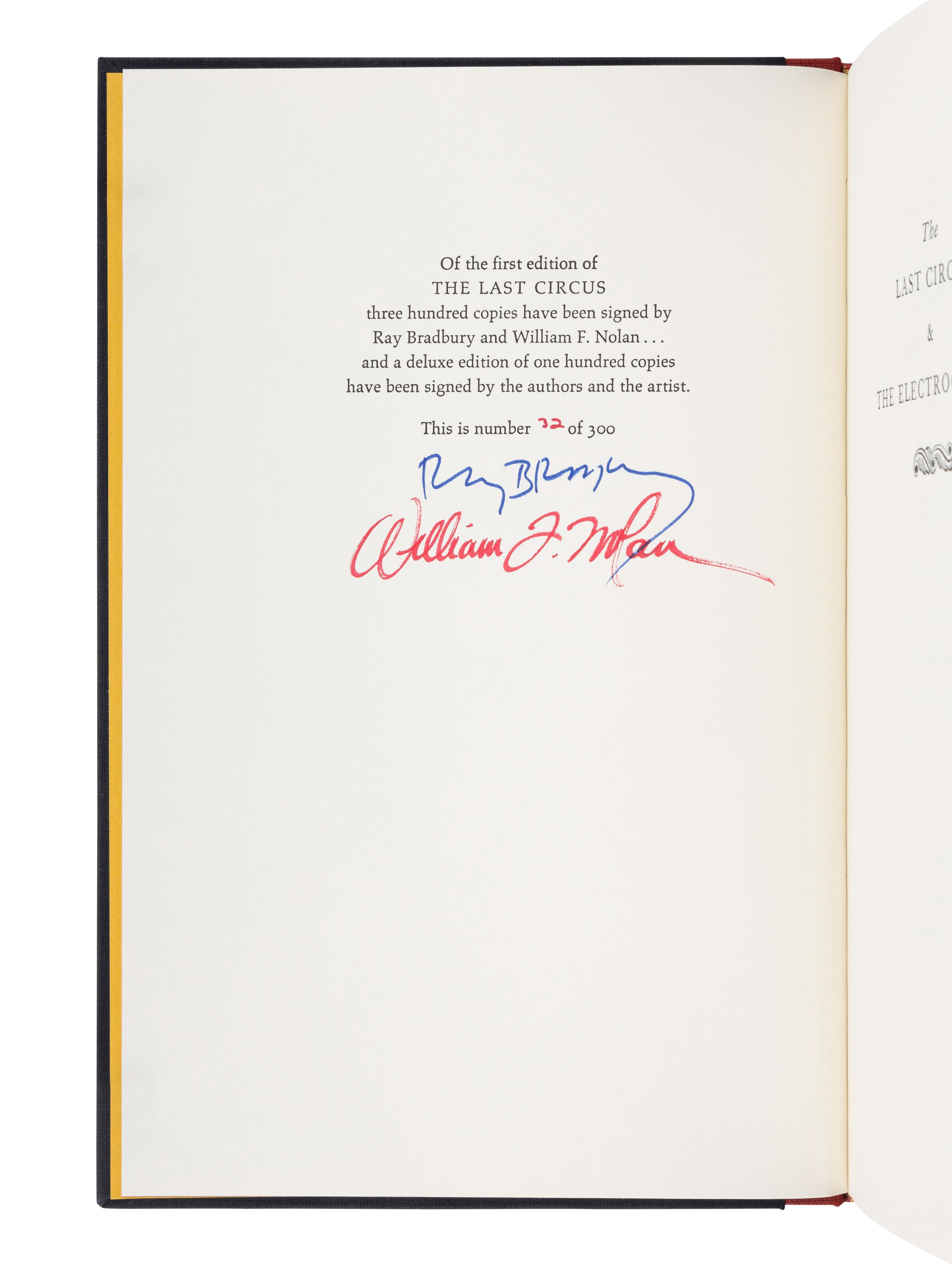 BRADBURY, Ray (1920-2012). A group of 4 LIMITED OR FIRST EDITIONS of Bradbury’s works, MOST SIGNED, comprising: