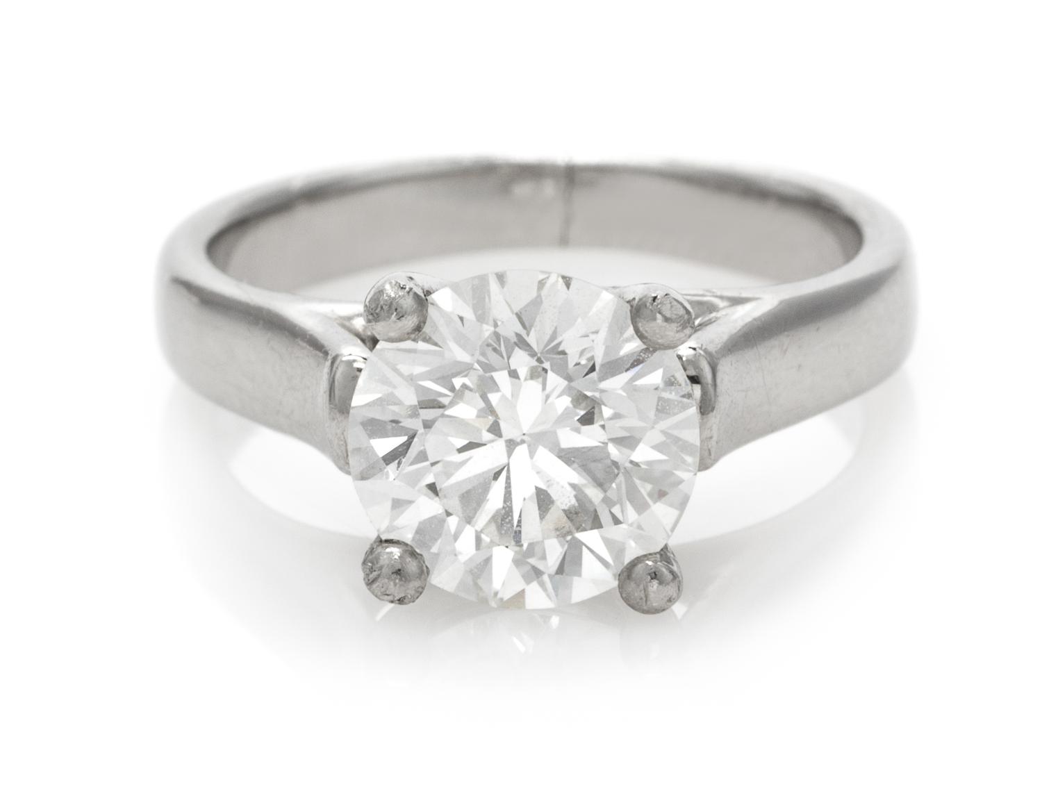 A Platinum and Diamond Solitaire Ring, 4.10 dwts.