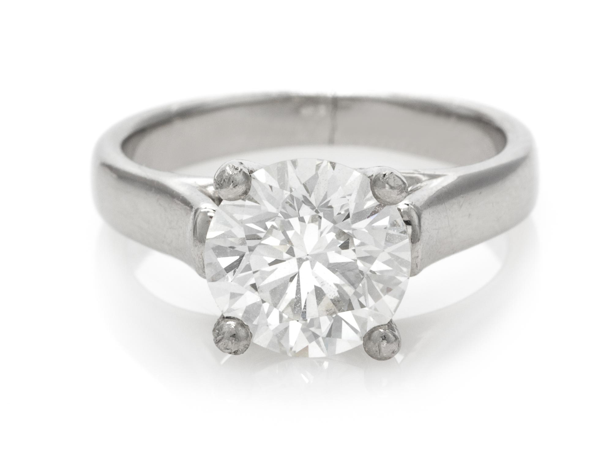 A Platinum and Diamond Solitaire Ring, 4.10 dwts.