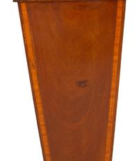 An Edwardian Satinwood Inlaid Mahogany Pedestal