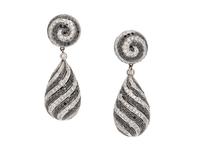 A Pair of White Gold, Diamond and Black Diamond Earrings,