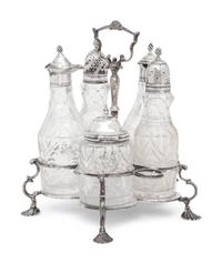 A George III Silver Cruet Set
