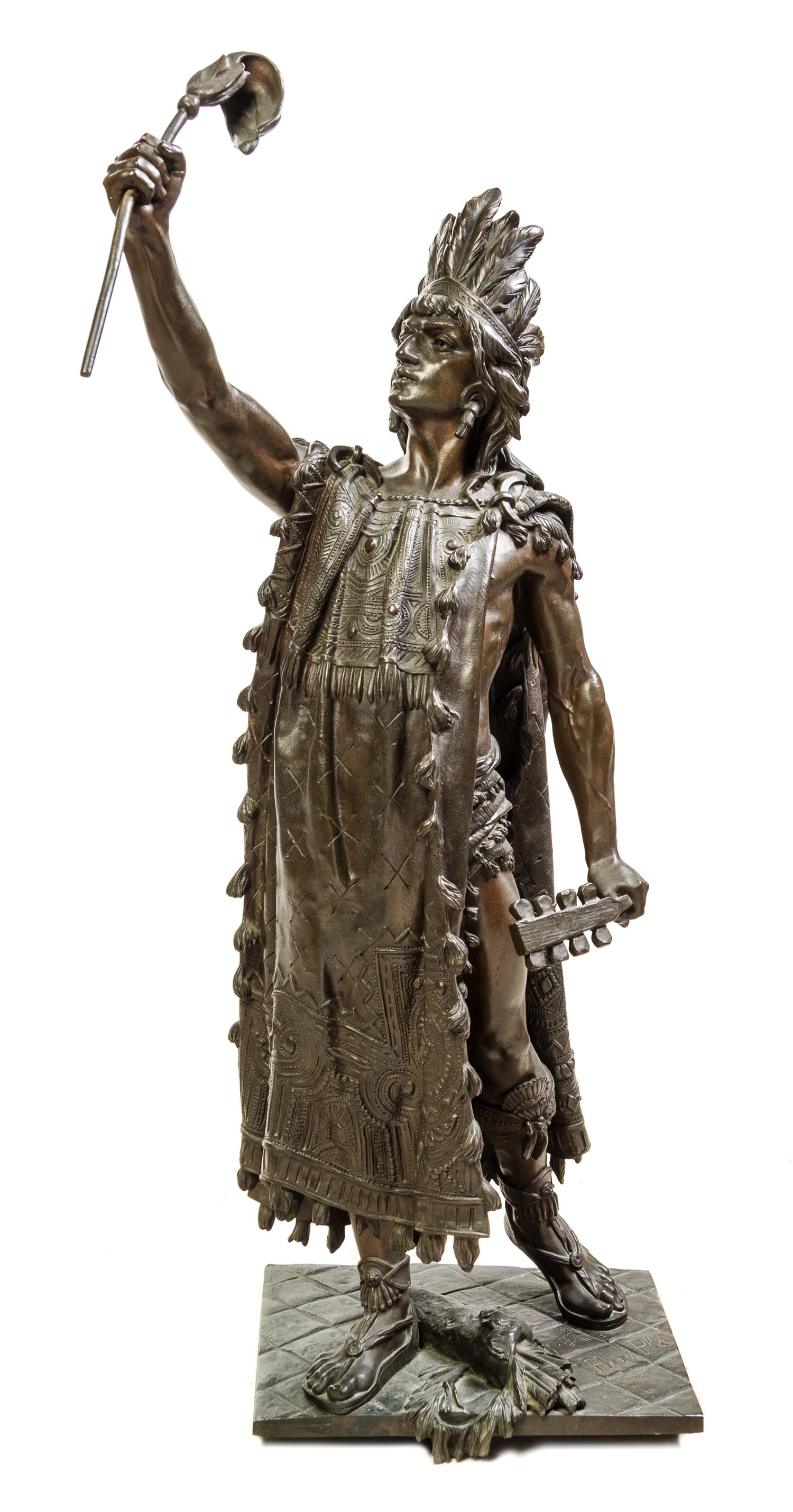 Henri Ple, (French, 1853-1922), Cuauhtemoc, Aztec Emperor