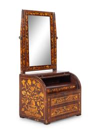 A Continental Marquetry Dressing Mirror