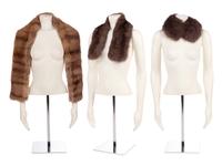 Thirteen Assorted Fur Collars: Including One Chanel, One Bergdorf Goodman, One Akris, and One J. Mendel