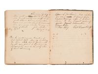 JACKSON, Col. Oscar L. (1840-1920). Five journals, incl. descriptions of Oscar L. Jackson's political activism during the 1860 campaign and his service with 63rd OVI, with campaign broadside noting Jackson as a speaker.