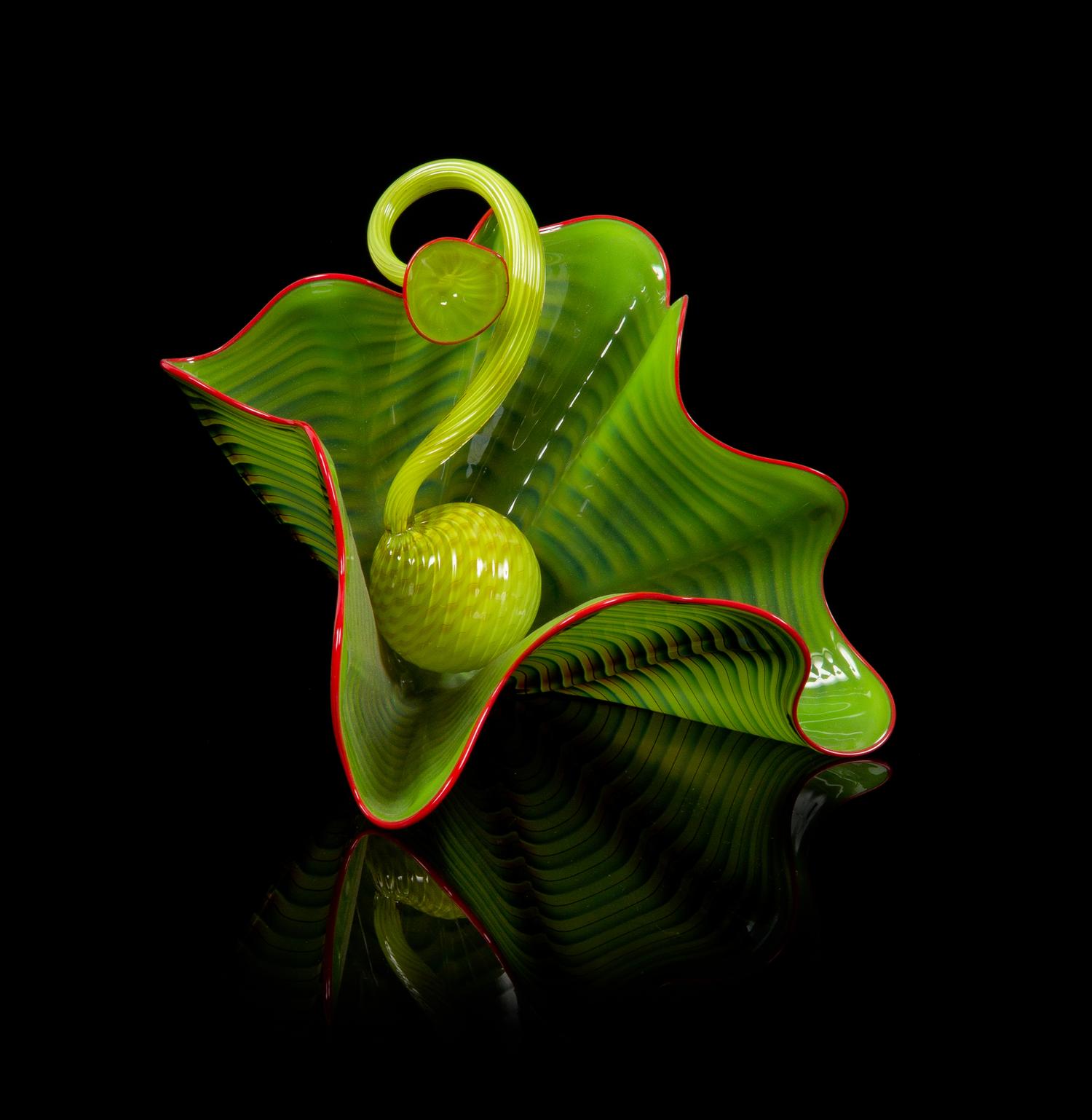 Dale Chihuly, (American, b. 1941), Parrot Green Persian Set
