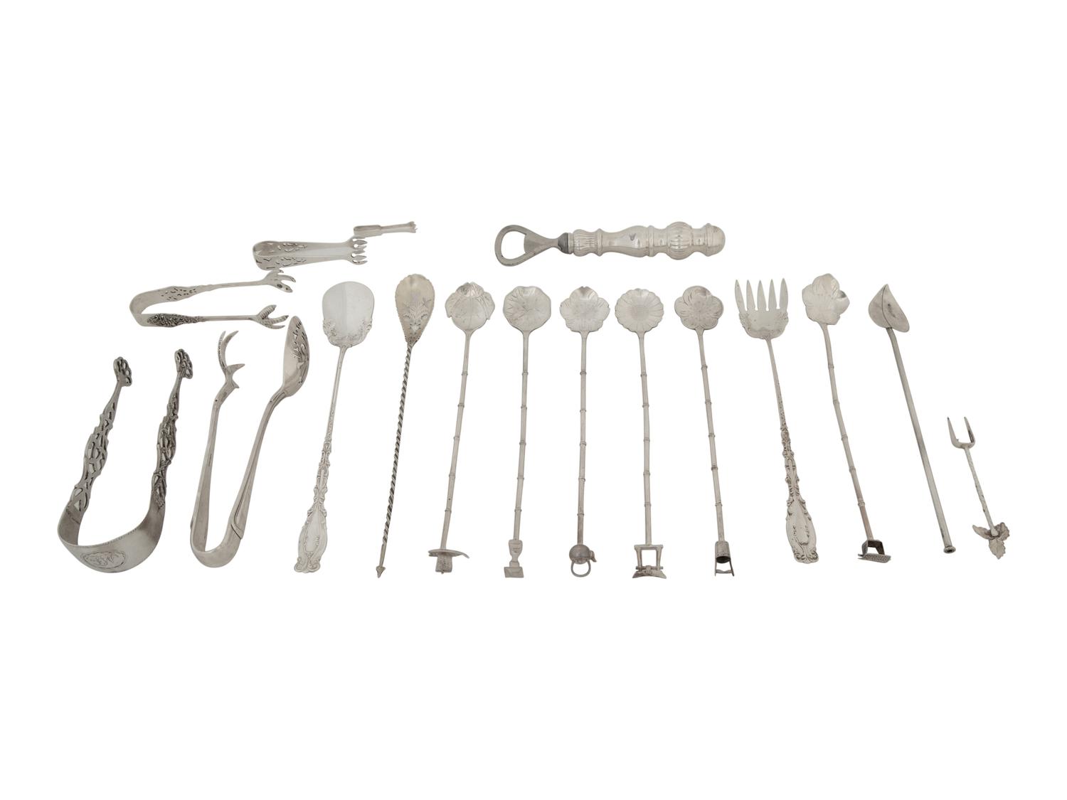 A Group of Silver Barware and Serving Articles