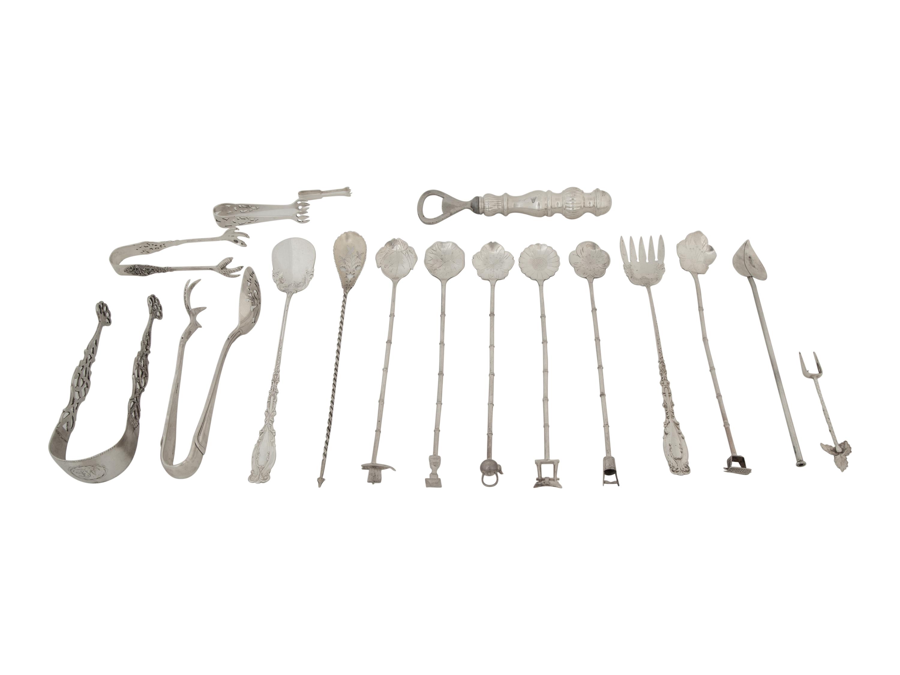 A Group of Silver Barware and Serving Articles