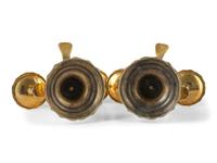 A Pair of Brass Two-Light Candelabra, a Pair of Shoe Horns and Other Brass Articles