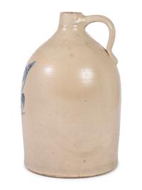 A Rogers & Co. Cobalt-Decorated Three-Gallon Stoneware Jug