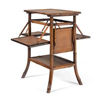 A Bamboo and Rattan End Table