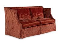 A Contemporary Upholstered Wingback Settee