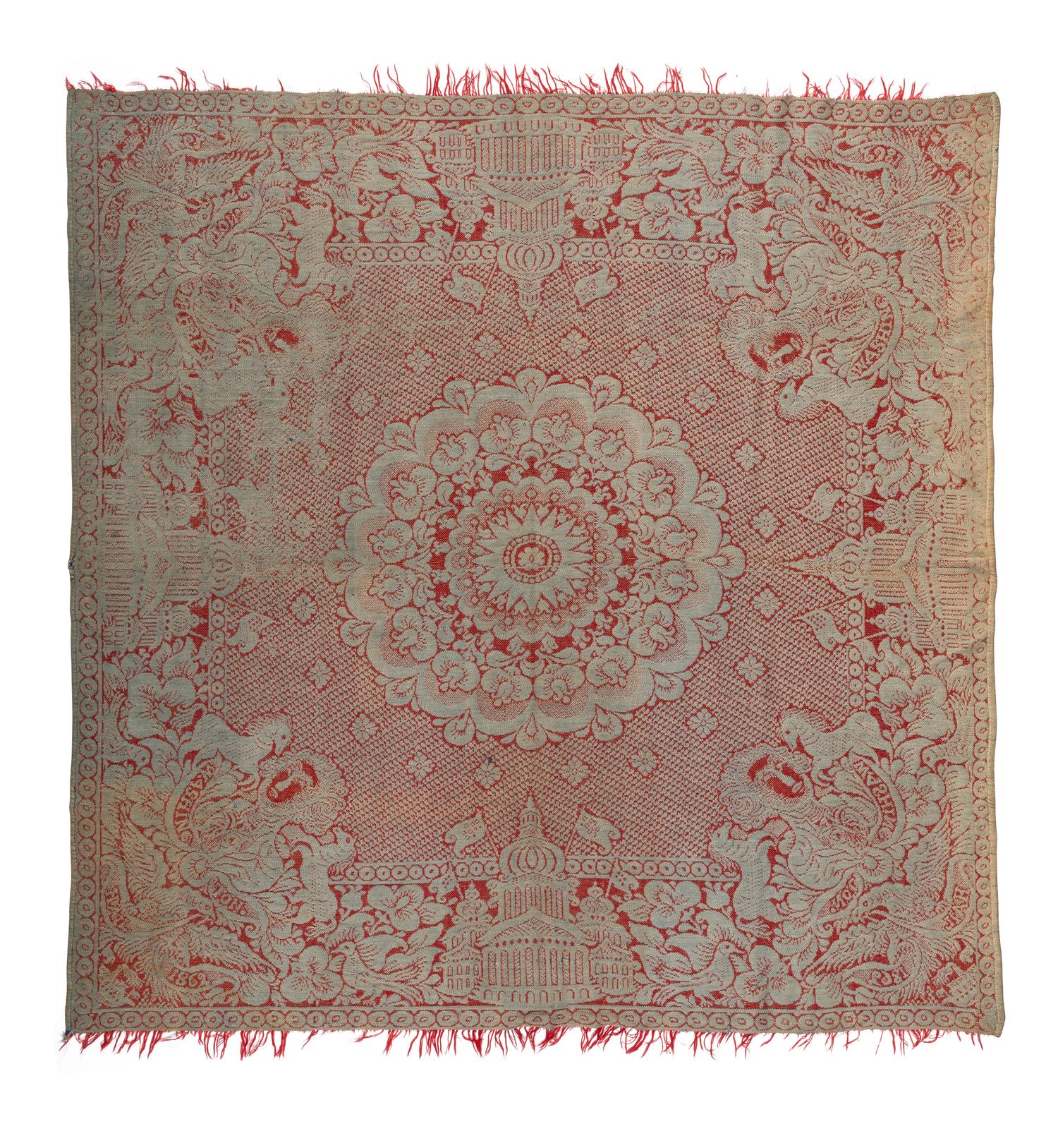 A Signed Ohio Coverlet and a Patriotic Coverlet