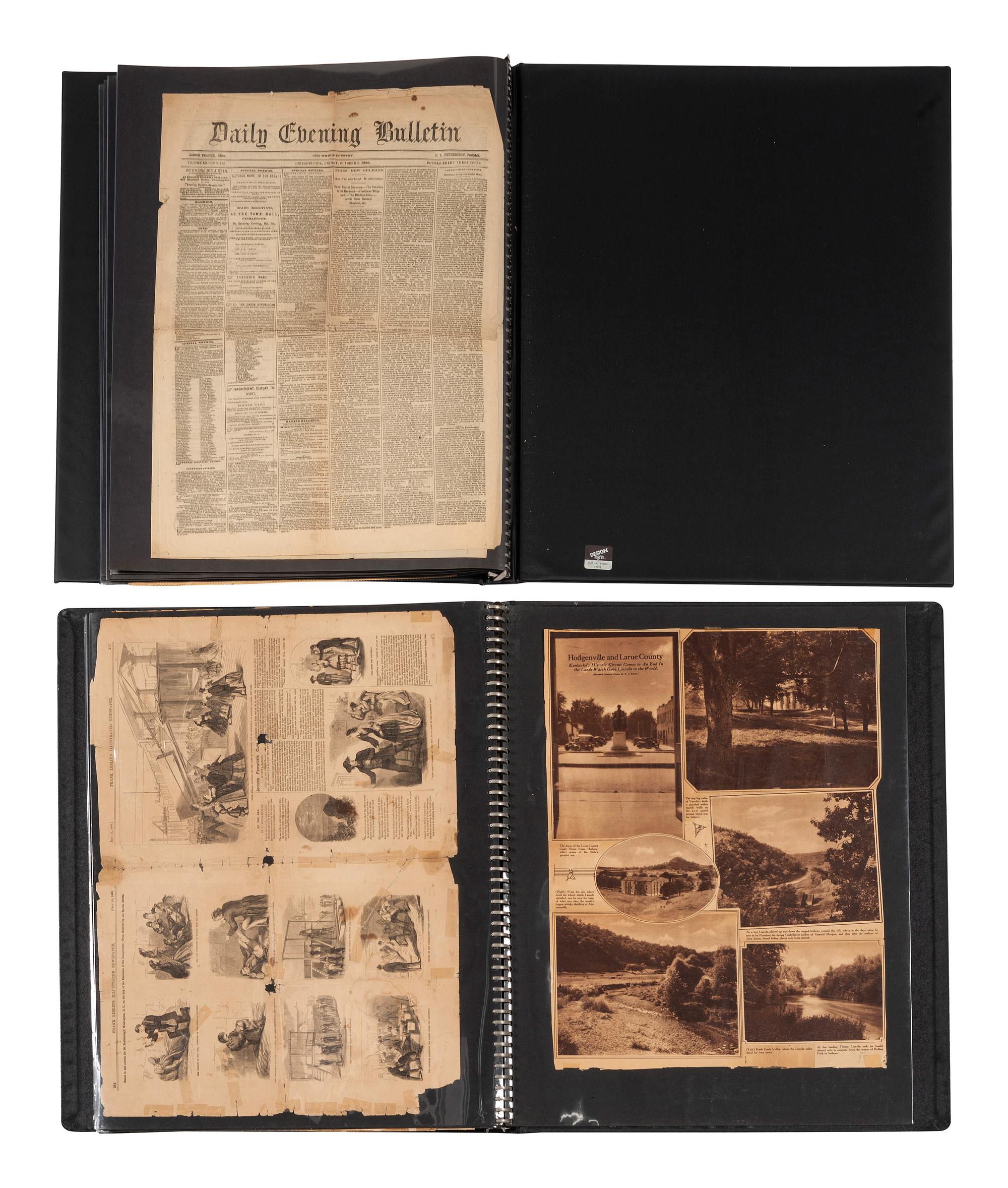 [CIVIL WAR]. A collection of Civil War-period and post-war newspapers, including: