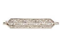 PLATINUM AND DIAMOND BAR BROOCH